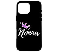 Carcasa para iPhone 16 Pro MAX Caligrafía Italiana Nonna Abuela Abuela Rosa Corona