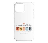Carcasa para iPhone 16 Pro MAX Caminaré por Faith Christian Bible Verse Design