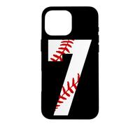 Carcasa para iPhone 16 Pro MAX Camiseta de béisbol #7 con Cordones para 7º cumpleaños número 7