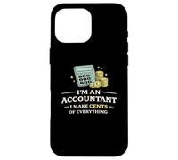 Carcasa para iPhone 16 Pro MAX Camiseta Divertida de Contador I Make Cents of Everything