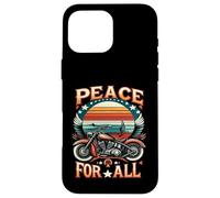 Carcasa para iPhone 16 Pro MAX Camiseta Peace to All Ride for Unity & Brotherhood Freedom