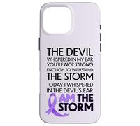 Carcasa para iPhone 16 Pro MAX Cancer Warriors I Am The Storm, I Will Survive and Beat It