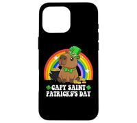 Carcasa para iPhone 16 Pro MAX Capy Saint Patricks Day St Paddy's Green Shamrock Capybara