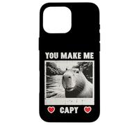Carcasa para iPhone 16 Pro MAX Capybara Selfie Make Me Capy Hombres Mujeres Niños
