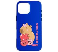 Carcasa para iPhone 16 Pro MAX Capybara Valentine XO Love Hearts Día de San Valentín