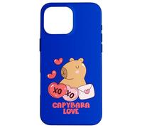 Carcasa para iPhone 16 Pro MAX Capybara Valentine XO Love Hearts Día de San Valentín