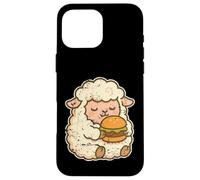 Carcasa para iPhone 16 Pro MAX Caricatura de Hamburguesa de Oveja esponjosa