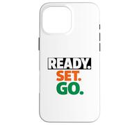 Carcasa para iPhone 16 Pro MAX Carrera Ready Go Marathon Go Time Get Moving Sprinter de 10 km y 5 km
