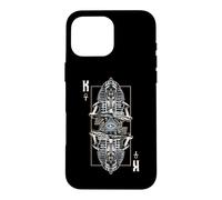 Carcasa para iPhone 16 Pro MAX Carta de Tarot astrológico con Calavera de Zombi Egipcio Malvado del Rey faraón