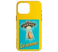 Carcasa para iPhone 16 Pro MAX Cat-astrophe! - Póster de la película Vintage Retro de platillo Volador OVNI