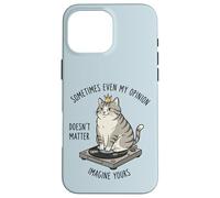 Carcasa para iPhone 16 Pro MAX Cat On Record Player Imagina Que tu opinión no Importa