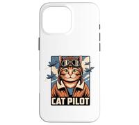 Carcasa para iPhone 16 Pro MAX Cat Pilot Aviator Estilo Vintage