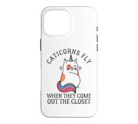 Carcasa para iPhone 16 Pro MAX Caticorns Fly When They Sale The Closet Cat Unicorn Fun