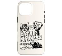 Carcasa para iPhone 16 Pro MAX Catnip Madness Cats | Retro Funny B-Movie Poster Propietarios de Gatos