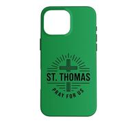 Carcasa para iPhone 16 Pro MAX Católico Santo Tomás Oración por Nosotros Oración Cristiana