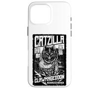 Carcasa para iPhone 16 Pro MAX Catzilla Vintage Japonés Cat Lover Monster Movie Poster