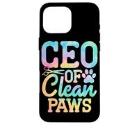 Carcasa para iPhone 16 Pro MAX CEO de Clean Paws Dog Groomer Funny Pet Grooming