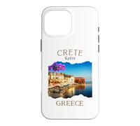 Carcasa para iPhone 16 Pro MAX Chania Town Harbour Isla Griega Creta Grecia Vacaciones