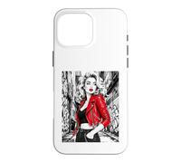 Carcasa para iPhone 16 Pro MAX Chaqueta roja Glamour Muse Urban Alley Fashion Ink Art