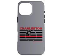 Carcasa para iPhone 16 Pro MAX Charleston County South Carolina - Bandera de línea roja Delgada