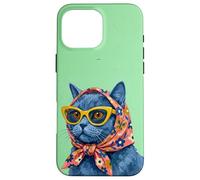 Carcasa para iPhone 16 Pro MAX Chartreux Fashion Cats - Portada de Revista, diseño de Gatos