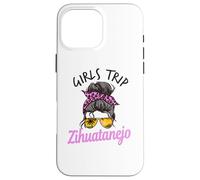 Carcasa para iPhone 16 Pro MAX Chicas a Juego Viaje Zihuatanejo México moño desordenado