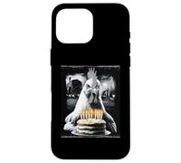 Carcasa para iPhone 16 Pro MAX Chicken Farm Farmer - Pastel de cumpleaños Divertido para Fiesta Espeluznante