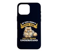 Carcasa para iPhone 16 Pro MAX Chinchilla Gato Persa Mamá/Papá Divertido Gato Dueño Humor