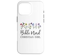 Carcasa para iPhone 16 Pro MAX Christian Girls Nerd Bible Study Scripture Pastor God Jesus