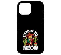 Carcasa para iPhone 16 Pro MAX Cinco De Meow Cat Mexican Mexican Mexico Heritage Cinco De Mayo
