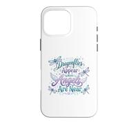 Carcasa para iPhone 16 Pro MAX Cita Espiritual del Recuerdo del ángel de la libélula