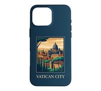 Carcasa para iPhone 16 Pro MAX Ciudad del Vaticano Histórico Horizonte Vintage Viajes Retro Obra de Arte