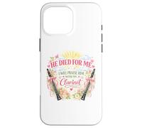 Carcasa para iPhone 16 Pro MAX Clarinete Clarinetista Jugador Músico Pascua Jesús Chica Mujeres