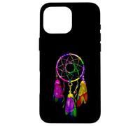 Carcasa para iPhone 16 Pro MAX Colorful Dreamcatcher Feathers Native Tribal