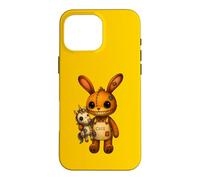 Carcasa para iPhone 16 Pro MAX Conejo Kawaii Unicornio Espeluznante Lindo Conejo de Retazos de Halloween
