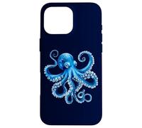 Carcasa para iPhone 16 Pro MAX Cool Blue Octopus Sea Ocean Lover,Tentacles Octopus Lover