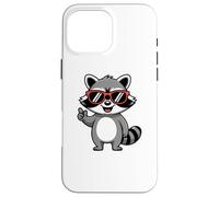 Carcasa para iPhone 16 Pro MAX Cool Charming Raccoon with Sunglasses