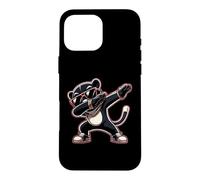 Carcasa para iPhone 16 Pro MAX Cool Dabbing Panther Negro con Gafas De Sol Frescas
