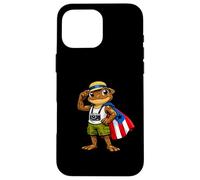 Carcasa para iPhone 16 Pro MAX Coqui Frog Puerto Rico Puerto Rican Flag Taino Boricua