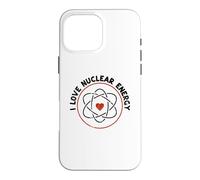 Carcasa para iPhone 16 Pro MAX Corazón de molécula de Signo atómico - Amo a los Maestros de energía Nuclear