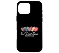 Carcasa para iPhone 16 Pro MAX Corazón Retro Vintage Be A Decent Human It's Not That Hard