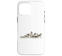 Carcasa para iPhone 16 Pro MAX Corgi de Estilo Retro para Perros, Boxeador, Husky, Chihuahua Basset Hound