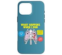 Carcasa para iPhone 16 Pro MAX Corredor What Happens When I Run Quote Jogging Funny Running