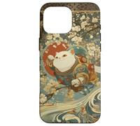 Carcasa para iPhone 16 Pro MAX Cosmic Cat Ukiyo E Espacio Japonés Neko