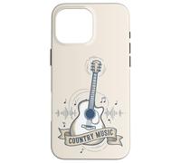 Carcasa para iPhone 16 Pro MAX Country Music Guitarra Soundwave Retro Western Cowgirl