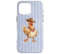 Carcasa para iPhone 16 Pro MAX Cowboy Chicken Western Stripe Graphic Illustration