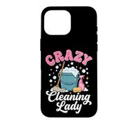 Carcasa para iPhone 16 Pro MAX Crazy Cleaning Lady Conserje