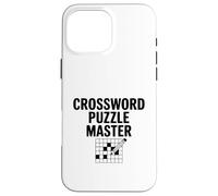 Carcasa para iPhone 16 Pro MAX Crucigrama Puzzle Master Gamer Divertido Juego de Palabras