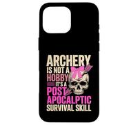 Carcasa para iPhone 16 Pro MAX Cute Archery Girl Not A Hobby It's Post Apocalyptic Skill