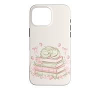 Carcasa para iPhone 16 Pro MAX Cute Dragon Books Fantasía Lectura Pastel Book Lover